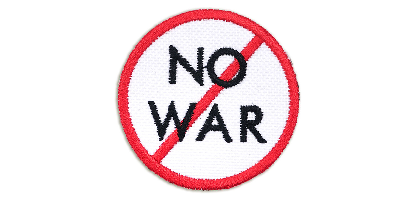 Naszywka naprasowanka pacyfka no war wolna ukraina